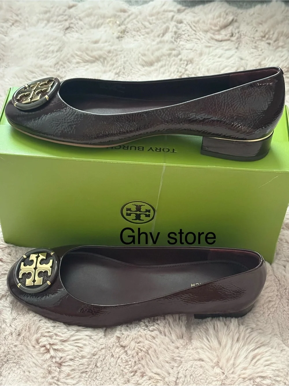 Tory Burch multicolor logo ballet heel